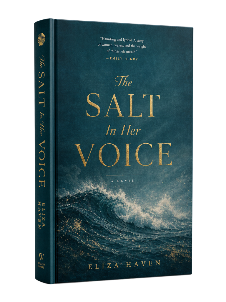 3D mockup of the book The Salt In Her Voice by Adaeze Mbanefo